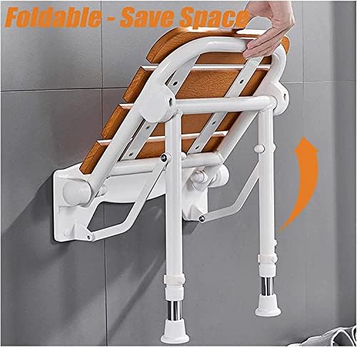 Wall-Mounted Foldable Shower Seat Bathroom Stool Shower Chairs For Seniors For Shower Stall Foldable, Shower Seat Bench, Wall-mounted Folding Stool Chair With Rubber Feet Or Bathing, Elderly, Disabled