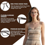 Bifocal Reading Glasses for Women Blue Light Blocking Clear Top Bifocal Computer Readers with Spring Hinges