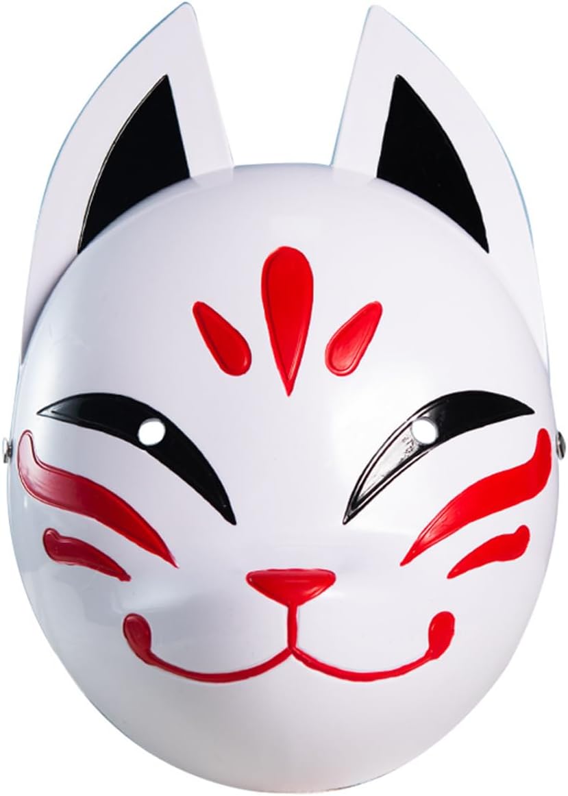 Japanese Fox Huasanli Cosplay Mask Adult Tengu Sakuras Full Size Halloween Party Props
