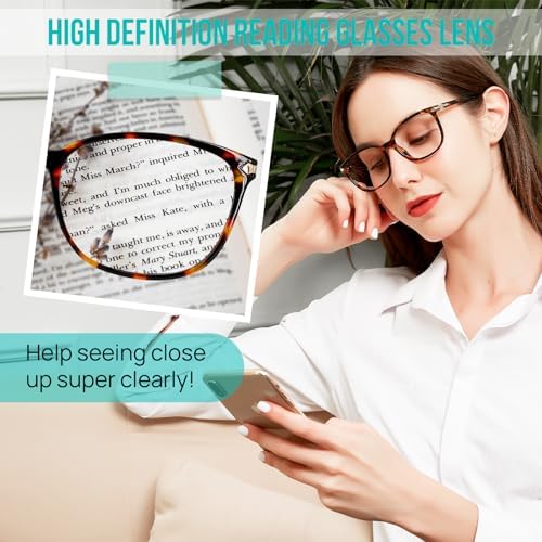 4 Packs Reading Glasses for Women Blue Light Blocking Computer Readers 1.0 1.25 1.5 1.75 2.0 to 4.0