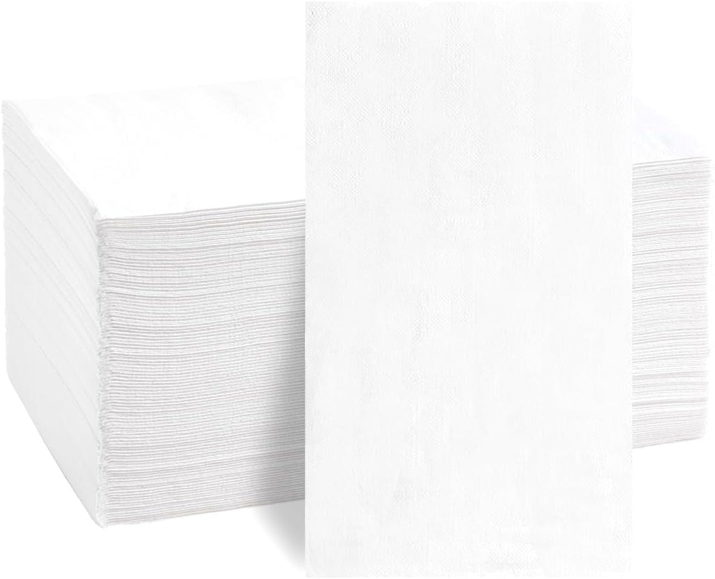 Goodluck 100-Pack White 3-Ply Disposable Guest Napkins, 13 x 16 Inch Large Paper Hand Towels for Bathroom, Soft & Absorbent Dinner Napkins for Party, Wedding, New Year, Wedding, Birthday Party