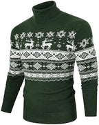 Amussiar Men's Turtleneck Sweater Slim Fit Cotton Knitted Pullover Sweater Casual Lightweight Long Sleeve Top