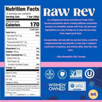 Raw Rev Vegan Protein Bars- Double Chocolate Brownie Batter, 12 bars, Non-GMO, Plastic-Neutral, Nothing Artificial, Glo Formula, Gluten-Free, Keto-Friendly, Paleo, Kosher, No Sugar Alcohols, No Stevia.