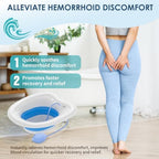 Soothic Sitz Bath for Toilet Seat, Sitz Bath for Hemorrhoids, Sitz Baths for Postpartum Care, Upgraded Collapsible Sitz Baths with Flusher, Drain Holes, Wider Seating Area, Deeper Bowl