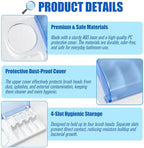 Brush Head Holder Compatible with Braun Oral B, Electric Toothbrush Head Holder Stand, Unique Blue Bracket Base, 4-Slot Display Rack, Portable Countertop Bathroom Organizer with Brush Storage Cover
