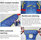 Toileting Sling Patient Lifter - Full Body Patient Lift Sling - Medical Lift Equipment Divided Leg for Elderly,Handicapped,Heavy Duty Transfer Belts 507lbs,L