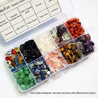 SeeuFun Assorted Mini Crystal Stone Tumbled Chips, Fluorite, Tiger's Eye, Rose Quartz, Amethyst (1/2 Pound)