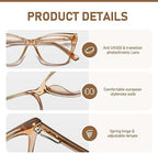 Oversized Reading Glasses Women Cat Eye Photochromic Computer Reader Stylish Ladies Designer Fashion Big Unbreakable Eyewear