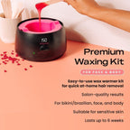 KoluaWax Premium Waxing Kit for Women - Beginner Friendly - Complete Wax Kit that includes 14oz of Wax Beads, Applicator, Pre and Post Care, Suitable for Sensitive Skin (Black)