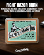 Gentleman Jon 3.7 Ounce Alum Block in Plastic Case - Upgrade Your Shave - Soothing Aftershave Solution for Shaving Razor Burn Relief - Travel Friendly Durable Plastic Case Included, Aftershave for Men