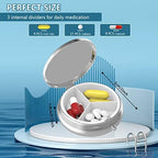 Pill Box 3 Compartment Small Pill Case,Portable for Pocket or Purse Pill Organizer Pill Container Holder to Hold Vitamins, Medication, Fish Oil and Supplements(2PCS)