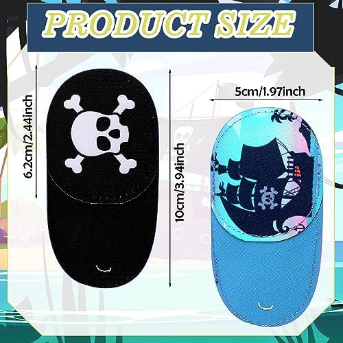 Newcotte 12 Pcs Eye Patch for Kids Toddler Reusable Adjustable Girls Boys Eyepatch for Glasses Left or Right Eye Patch, Assorted Patterns(Spooky)