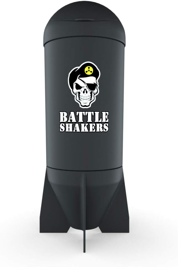 Battle Shakers Missile | Military Themed Shaker Bottle | Leak-Proof Protein Cup with Storage Compartment | Mix Protein Powders & More | Durable & Dishwasher Safe | 20 Oz