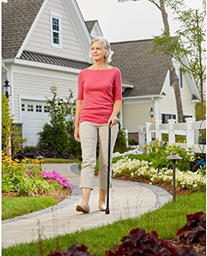 Carex Wooden Walking Cane, Round Handle Wood Cane with Natural Ash Finish and Rubber Tip, Traditional Style Walking Stick for Men and Women, 36 Inch Height, 7/8 Inch Diameter Natural Ash Finish