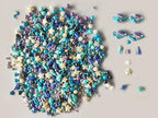 Edible Space Themed Big Planet Rocket Sugar Sprinkles Spacecraft Dessert sprinkles Star Cake Cupcake Toppers Pearls cookie decorations for cake Decorating, 3.35 Ounce(Blue)
