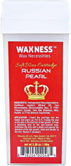 Waxness Russian Pearl Soft Wax Cartridge 3.38 oz (100 g) – Rosin-Free Soft Wax Roll-On with Creamy Texture and Skin Visibility, Professional Use – Made in Italy