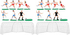 Garneck 2 Sets Soccer Cake Decorations Miniature Football Field Toppers for Birthday Parties and Sports Events Plastic Cake Decors with Goals and Players Fun Portable Football Party