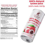 Elephant World 100% Natural Lychee Juice | NON GMO | 10.8 oz (Pack of 12), Lychee