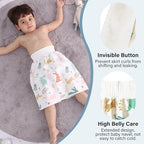 Waterproof Diaper Skirt for Baby Toddler Bed Wetting Training Diaper Shorts for Boys and Girls Night Time (Rabbit+Rabbit) - M