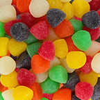 Assorted Giant Gum Drops Candy Fruit Flavor - Bulk Cherry, Lemon, Lime, Licorice, and Orange Giant Gumdrops Candy (2 Pound)