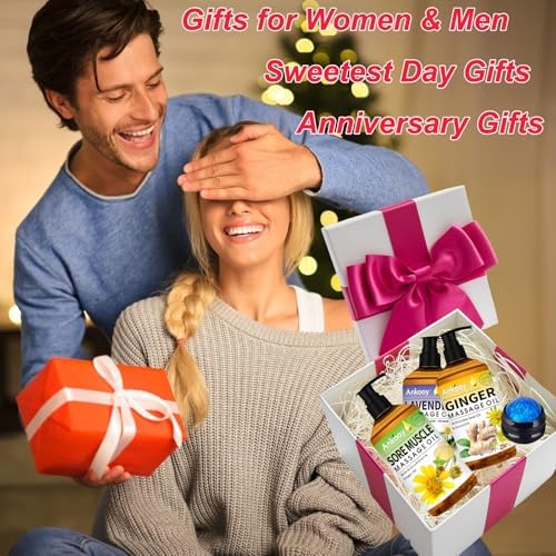 3 Pack Massage Oil for Massage Therapy,Sore Muscle Arnica Oil & Relaxing Lavender Oil & Ginger Oil Lymphatic Drainage & Massage Ball,Mothers Day Gifts for Wife,Gifts from Husband,Gifts for Mom