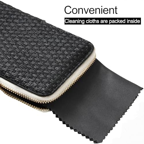 Cockatoo Portable Glasses Case, Drop-Resistant Eyewear Storage Pouch, Slim Soft Case for Sunglasses, with Cleaning Cloth