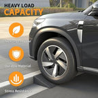 5" Rise 2pack Rubber Curb Ramps for Wheelchair Threshold Driveway Doorway Shed, Truck Car Motorcycle Bike Cart Lawn Mowers Angled Step Entry in Ramp, 7000lbs Heavy Duty Powersports Loading Ramp