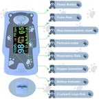 VOLUETH New Version Kids Pulse Oximeter Fingertrip, Blood Oxygen Saturation for Children, Portable Oxygen Meter with OLED Screen Included 2AAA Batteries