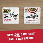 Vanity Fair Everyday Paper Napkins, 100 Count, Disposable Napkins Made Soft And Smooth For Everyday Meals