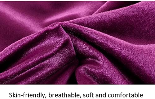 4-Piece Art Massage Table Sheet Skirt Set - 4-Piece Beauty Bed Cover Simple High-end Gold Velvet Massage Beauty Salon SPA Dedicated Physiotherapy Bed Cover ，Purple-80 * 190cm