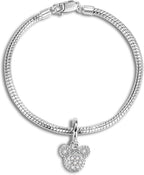 H&Beautimer Pure 925 Silver Bracelet Women's 3MM Snake Chain Little Bear Animals Pendant Bracelet Cute Jewelry 6.3-9'' Gift - Spring Buckle