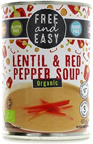 Free & Easy Organic Lentil & Red Pepper Soup 400g - Pack of 2