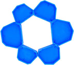 Dental Model Base Former Kit Dental Lab Model Base Set Plaster Mold Base Former Base Kit Dental Impression Trays(Blue,6 Pcs) (Blue)