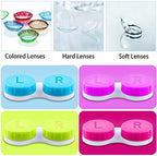VOCOOL 16 Pcs Portable Contact Lens Tools Set, Inserter/Remover and Tweezer with Soft Tip Mini Eye Contact Case Box for Travel
