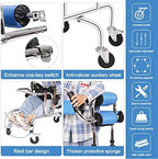 6-Wheels Walkers Disabled Children Cerebral Palsy Disabled Kids Walker, Upgrade Double Cushion Auxiliary Equipment Rehabilitation Standing Walking Aid for Lower Limb Training and Assis