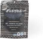 JusTea MT. KENYA BLACK | Loose Leaf Black Tea | Recyclable Refill Pouch | 40+ Cups (3.2oz) | High Caffeine | Award-Winning | Fair Trade | Non-GMO