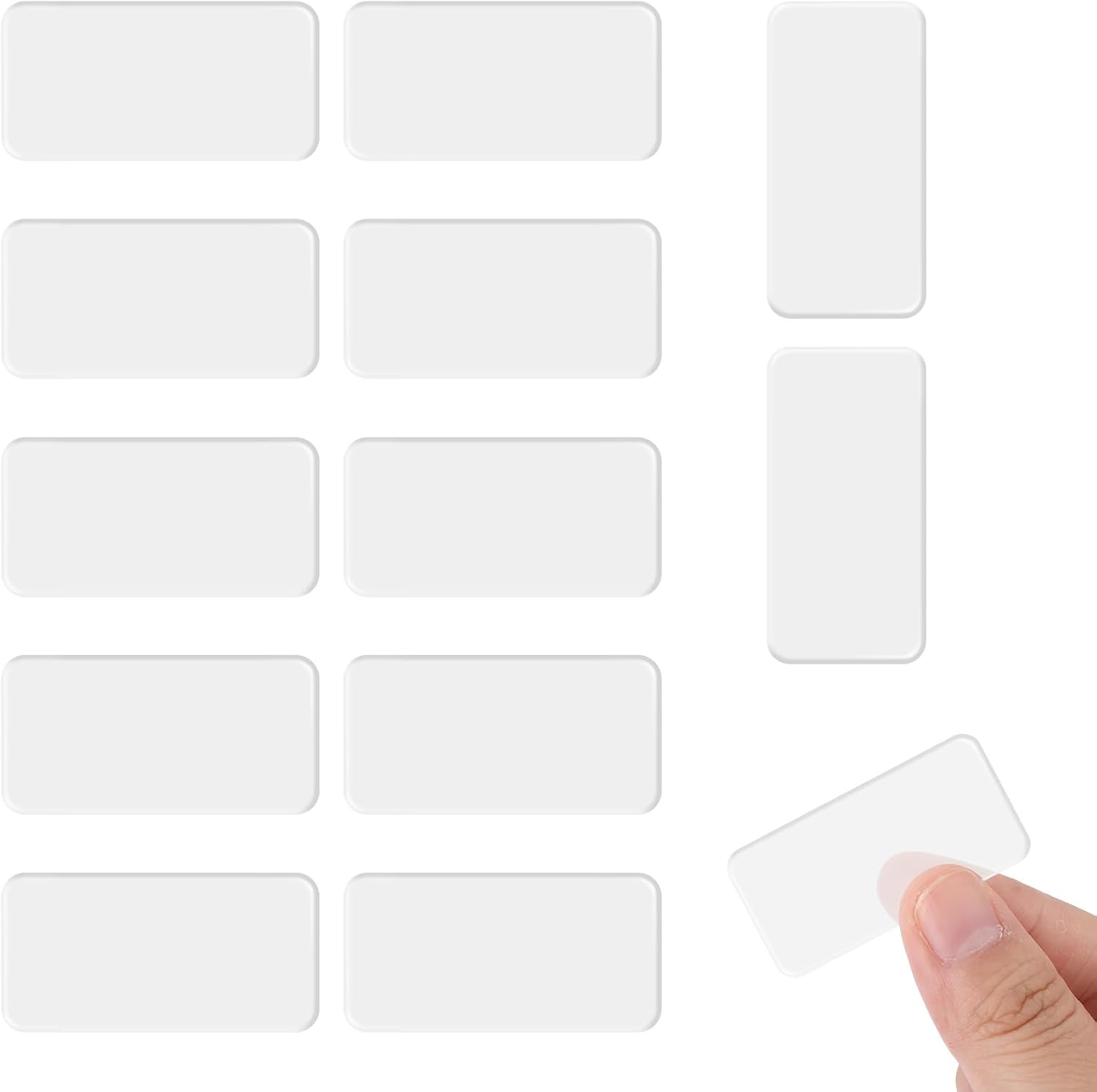 12pcs Marker Adhesive Strips, Strong Sticky Reusable Waterproof Traceless Double Sided Adhesive Strips for Radiology Professionals Easy to Peel & Apply (Transparent)