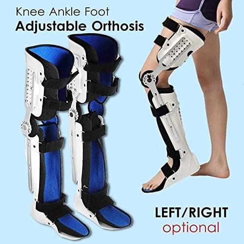 Knee Brace, Adjustable Full Leg Stabilizer Knee Orthosis Splint, Knee Brace Knee Ankle Foot Orthosis Brace Fixed For Women And Men