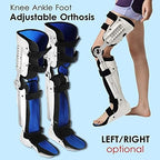Knee Brace, Adjustable Full Leg Stabilizer Knee Orthosis Splint, Knee Brace Knee Ankle Foot Orthosis Brace Fixed For Women And Men
