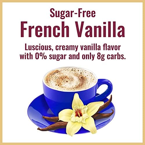 Hills Bros. Cappuccino Mix – Rich, Frothy Coffeehouse-Tasting Instant Drink Mix – Quick & Easy Preparation – Perfect for Hot & Iced Drinks & Creaming Coffee – Sugar-Free French Vanilla, 1 Pack of 12oz