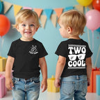 GLIGLITTR Two Cool Birthday Shirt 2nd Birthday Boy Tshirt 2 Year Old Toddler Boys Second Bday Party Short Sleeve Outfits Tops
