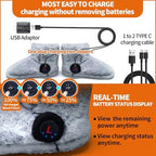 Foot Warmer for Cold Feet, Rechargeable Heated Slippers Women, Graphene Electric Heating Boots Socks Shoes Indoor, Built-in Batteries, Washable,8 Hours Heat, Save Heating Bills