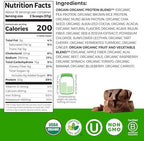 Orgain Organic 30g Vegan Protein Powder, Chocolate 9g EAAs + BCAAs, Plant Protein, 6g Prebiotic + Fiber, 1g Sugar, Pre-Workout, Muscle Support + Recovery - 2.01lb (Packaging May Vary)