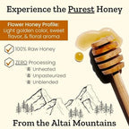 Altay Raw Flower Honey - 100% Pure, Unfiltered, Unpasteurized, Ethically Sourced - Glass Jar, 908g / 35.2oz