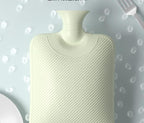 Cute Faux Fur Plush Hot Water Bottle with Fleece Cover, Kawaii Hot Water Bag Cute Faux Fur Cover, Feet Bed Warmer for Neck, Cramps, Shoulders Pain Relief Cold Winter Supplies Gifts for Girls (Yellow)