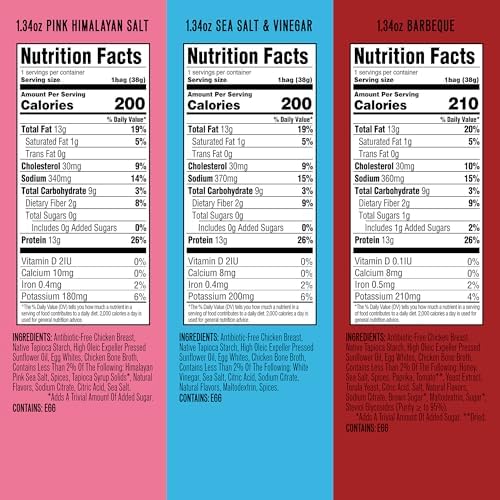 WILDE Protein Chips Variety Pack, High Protein Snacks for Adults, Keto Chips, Gluten Free, Low Carb Snack Box Made with Real Ingredients 1.34oz Bags, Pack of 12