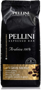 Pellini Caffè in grani Espresso Gusto Bar N. 3 gran Aroma, 1 Confezione da 1 kg