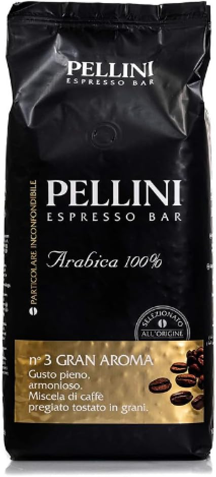 Pellini Caffè in grani Espresso Gusto Bar N. 3 gran Aroma, 1 Confezione da 1 kg