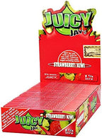 24 Packs (1 box) Juicy Jay's 1.25" Pure Hemp Rolling Papers Strawberry Kiwi