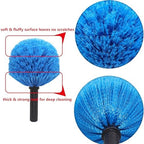 Twist-On Cobweb Duster Head, Soft Bristles Spider Web Duster Brush for Outdoor & Indoor Cleaning, Fits Standard 3/4 inch Threaded Poles